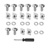 Football Back Plate Screws - Heavy Duty Hardware, 0.51 Inches Replacement Kit with Secure Lock, Reinforced Carbon Steel, Resistant Fastening, for Practice Game Training Youth