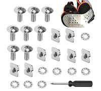 Football Backplate Hardware - 26-Piece Heavy Duty Replacement | Battle Backplates Screws - Outdoor Training Equipment for Youth Training Competition Sports Field