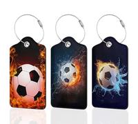 Football Baggage Tags Identifiers for Travel,Privacy Protection Travel Bag Labels Suitcase Tags for Women Men