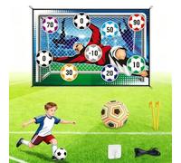 Football Ball Game Set for Kids, Indoor Outdoor Soccer Accuracy Target Toss Toy with Balls Foldable Goal Birthday Gift for Boys Girls Age 3 4 5 6 7 8 Year Old (A-Yellow)