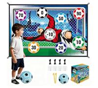 Football Ball Game Set for Kids, Soccer Ball Game Set, Toss Soccer Goal Game for Indoor Outdoor, Foldable Flannel Goals, Football Sport Toy Gifts for Boys Girls Aged 3-8+ Party Birthday Xmas (blue)