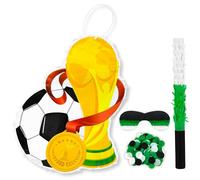 Football Ball Pinata, 4 Pcs Football Pinatas Bundle - 15.1'' Football Theme Piñata, Football Party Pinata Stick for Football Birthday Party Decorations