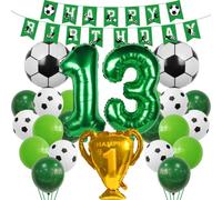 Football Balloon 13th Birthday Green Balloon 13 Years Boy Football Birthday Decoration 13 Years Children's Birthday Helium Balloon 13th Birthday Boy 13th Birthday Decoration Football 13th Birthday