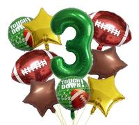 Football Balloons Set Football Birthday Party Decorations Football Touchdown Sports Theme Party Balloons for Tailgate Game Day Football Theme Supplies 3Year Birthday Balloons Party Decorations