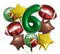 Football Balloons Set Football Birthday Party Decorations Football Touchdown Sports Theme Party Balloons for Tailgate Game Day Football Theme Supplies 6Year Birthday Balloons Party Decorations