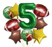 Football Balloons Set Football Birthday Party Decorations Football Touchdown Sports Theme Party Balloons for Tailgate Game Day Football Theme Supplies 5Year Birthday Balloons Party Decorations