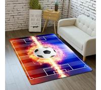 Football Basketball Rugby Baseball 3D Printed Carpet Not-Slip Area Rugs,3D 100 X 150 Cm Rugs,Soft Floor Carpet Living Room Bedroom Low Profile Runner Rugs, Soft Stain Resistant Easy Clea -60586749328