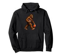 Football Bigfoot Sasquatch Funny Bigfoot Football Pullover Hoodie