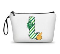 Football Birthday Appreciation Graduation Gifts Small Initial Makeup Toiletry Bag for Her Women Teacher Stuff Friend Girl-A, Football
