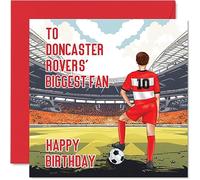 Football Birthday Card for Doncaster Fans, Biggest Fan
