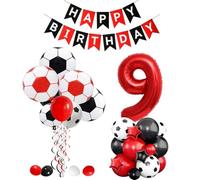 Football Birthday Party Decorations Set for 9th Birthday Including Banner, Balloons