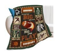 Football Blanket American Football Print Throw Blankets for Couch Sofa Bed Stuff Decor Lightweight Soft Cozy Fleece Plush Warm Flannel Bedding Sports Lover Gifts for Boys Girls Kids Men Women 40"x50"