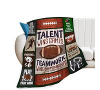 Football Blanket Rugby Throw Blanket Sport Football Competition Plush Soft Fuzzy Sport Fans Gifts for Kids Boys Girls Adults Teens 50"X40"