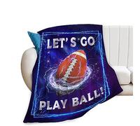Football Blanket Sports Rugby Plush Throw Blanket Super Soft Cozy Warm Fleece Bedding Football Blanket Gifts for Kids Girls Boys Women 40"X50"