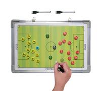 Football Board - Magnetic Erasable Clipboard, Strategy Whiteboard, Wide Application | Team Tactics Planner with 2 Markers for Training Game Tracking, Player Development Practice