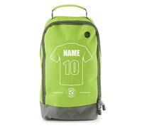 Football Boot Bags for Kids - Durable Personalised Sports Bag with Shirt Name & Number, Green