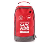 Football Boot Bags for Kids - Game Mode Activated - Durable Personalised Sports Bag with Custom Logo & Number, Red