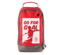 Football Boot Bags for Kids - Go for Goals - Durable Personalised Sports Bag with Custom Logo, Red