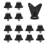 Football Boot Studs 12pcs Hard Metal Tips for Mens Football Boots Conical Studs for Soft Ground Play 5mm Screw 13mm(13MM Black)