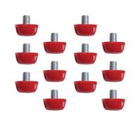 Football Boot Studs Replacement 12 Pcs Set with 7mm and 10mm Soccer Cleat Spikes for Men, Plastic Replacement Football Shoe Studs Compatible with Firm Ground Artificial Turf,(Red 7mm+10mm)