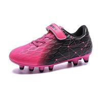 Football Boots Boys Astro Turf Trainers Kids Non-Slip Junior Football Shoes Sports Shoes Outdoor Athletic Sneakers Girls Soccer Shoes Pink