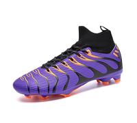 Football Boots Youth high top Spikes Microfibre Sneakers Men's Outdoor Football Shoes Indoor Football Trainers Professional Competitive Training Shoes