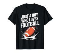 Football Boys Just A Boy Who Loves Football Athletes Player T-Shirt