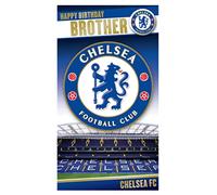 Football Brother Chelsea FC Birthday Card with Badge