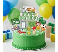 Football Cake Decorations Set - 11 Piece Soccer Party Toppers with Goal & Player Designs, Colorful Non-Edible Cake Decor for Kids Birthday Party