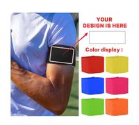 Football Captain Armband - Adjustable Elastic Nylon Band with Multicolor Options & Personalised Text Printing - Official Style Soccer Leader Armband for Youth and Adults (Hot Pink)