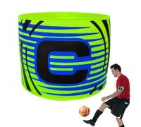 Football Captain Bracelet - Elastic Football Leadership Band, Flexible Captain Badge Strap | Non-slip Team Emblem Holder, Tournament Position Identifier, Reusable Training Sleeve Patch for Evenemen