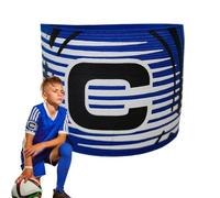 Football Captain Bracelet - Elastic Football Leadership Band, Flexible Captain Badge Strap | Non-slip Team Emblem Holder, Tournament Position Identifier, Reusable Training Sleeve Patch for Evenemen