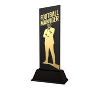 Football Captain & Leadership Trophies - Manager, Coach, Referee & Club Recognition Awards - Personalised Engraved Presentation Trophy - Shadowline (Manager)