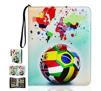 Football Card Binder, Trading Card Album for Football Card Collection Folder with 50 Page 400 Card Capacity Football Card Holder with Detachable Binder for Game Cards, Sports Star Cards