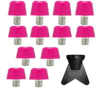 Football Cleats - Football Boot Spikes Compatible with Nike, Set of 12 Screw Studs, Robust Aluminium Replacement Studs for Optimal Stud Training and Rugby, Magenta