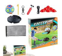 Football Coach - Football Coach - Portable Bounce Ball with Elastic Band and Backpack for Adult Shooting Skills Precision Passing
