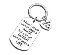 Football Coach Gifts, Thank You Keyring Gift for Coach,Silver Rugby Coach Gifts Keychain for Basketball Netball Sport Coach