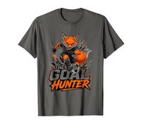 Football Collection The Goal Hunter Fox Soccer Design T-Shirt