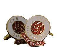 Football Coloured Enamel Cufflinks Arsenal