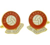 Football Coloured Enamel Cufflinks Blackpool