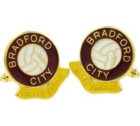 Football Coloured Enamel Cufflinks Bradford