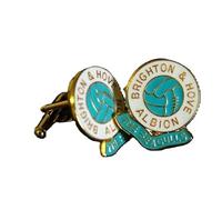 Football Coloured Enamel Cufflinks Brighton