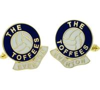Football Coloured Enamel Cufflinks Everton