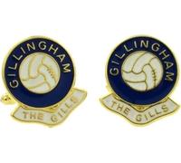 Football Coloured Enamel Cufflinks Gillingham