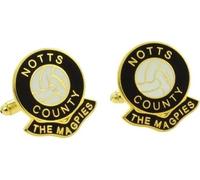 Football Coloured Enamel Cufflinks Notts C