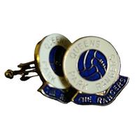 Football Coloured Enamel Cufflinks QPR