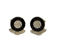 Football Coloured Enamel Cufflinks St Mirren