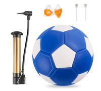 Football Curve Ball, Children's Football with Pump, Net, 2 Ball Needles, 20 cm EVA Rubber Swerve Football, Lightweight Trick Ball for Indoor and Outdoor Training, Football Gift for Boys Girls 6-12