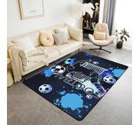 Football Decor Carpet Area Rug 100*150cm Rugby Sports Bedding Set for Boys Girls Decor Soccer Ball Game Living Room Rugs for Bedroom Soft Microfiber American Football Indoor Floor Mat Bedroom Decor
