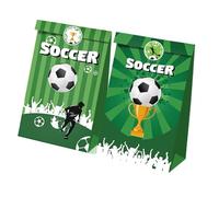 Football Design Party Supplies Practice Tint Kraft Paper Gift Bag Soccer Theme Stickers for Event Planning